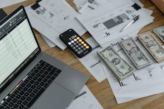 calculator with bills