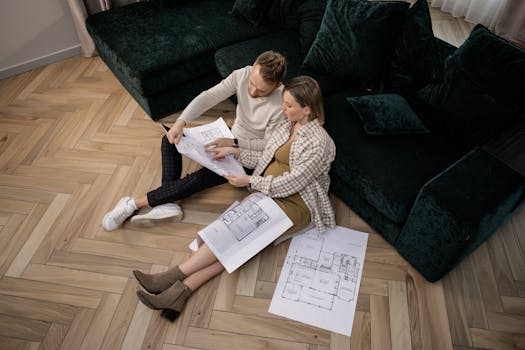older couple looking at mortgage documents